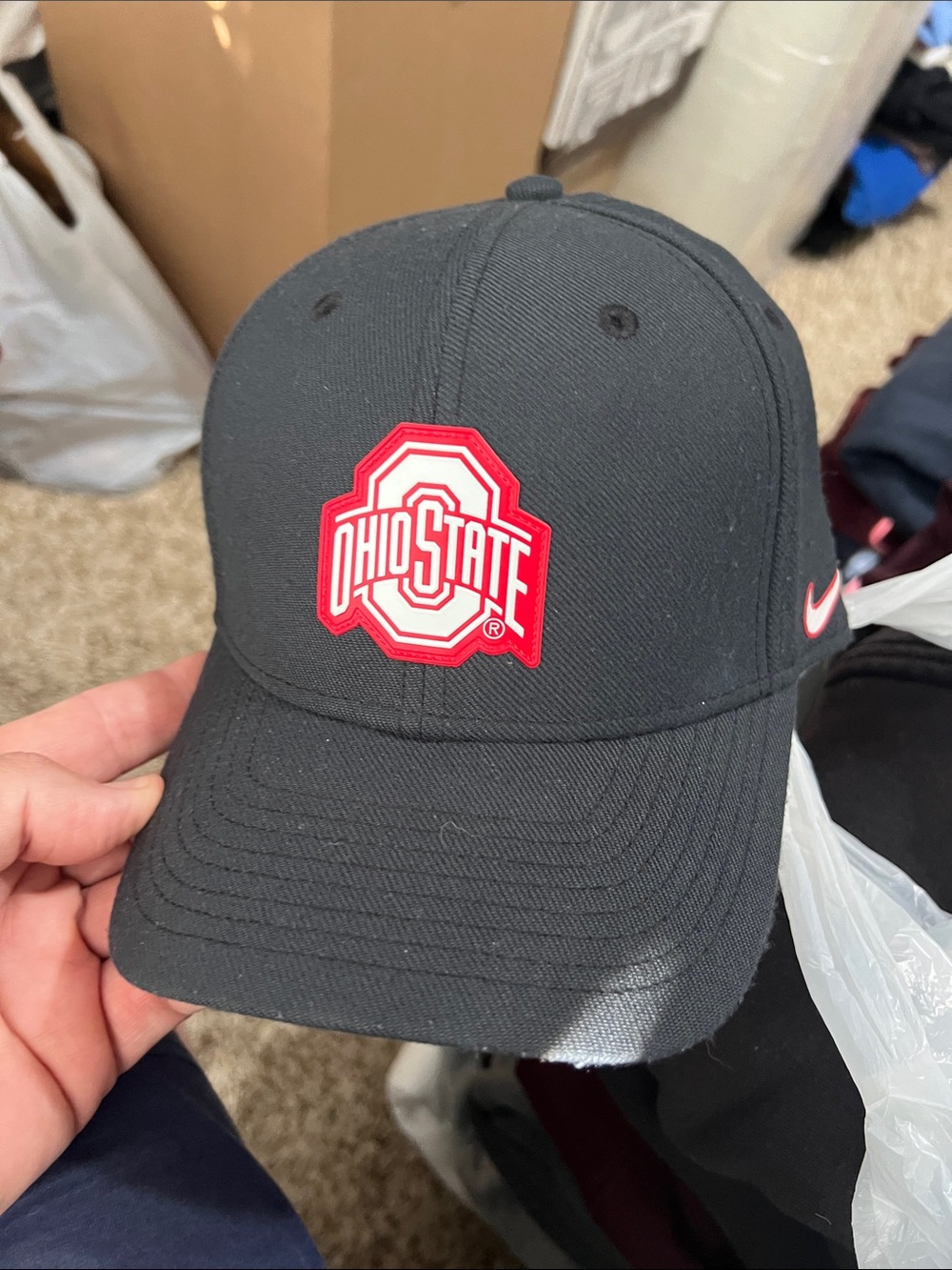 🔥🏈 New OHIO STATE BUCKEYES Nike On-Field Dri-Fit Flex Fit College Hat S/M
